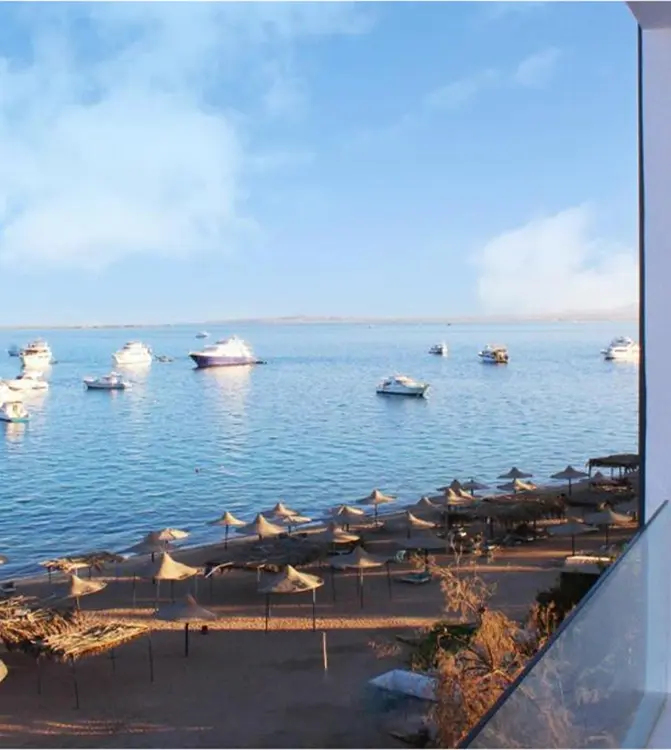 Beach view from Shellghada Hotel