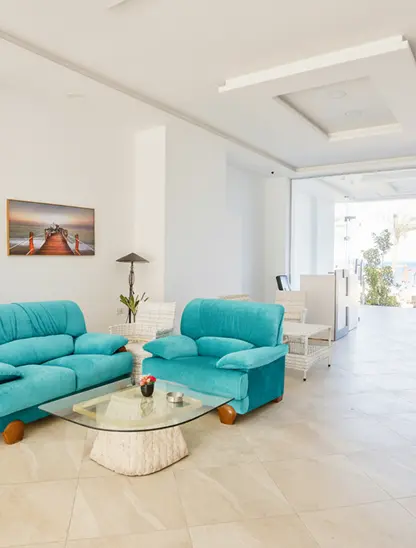Comfortable lounge seating area